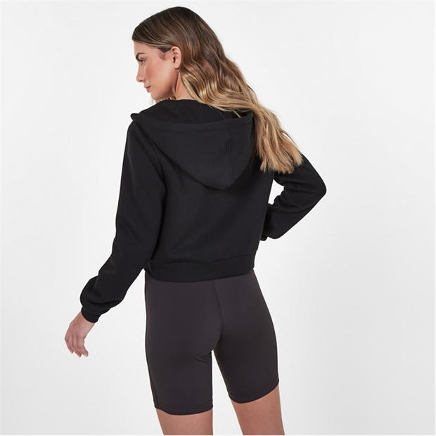 Black - Slazenger - Full Zip Crop Hoodie Womens