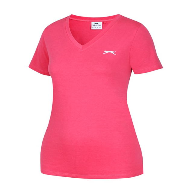 Brt Pink - Slazenger - V Neck T Shirt Ladies