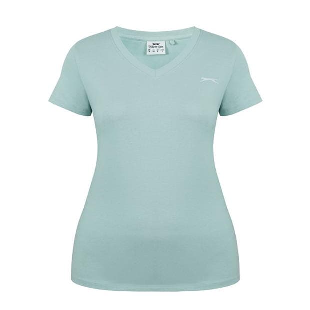 Sage Green - Slazenger - V Neck T Shirt Ladies