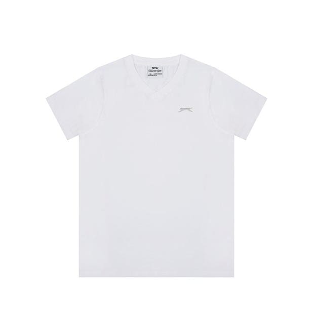 White - Slazenger - V Neck T Shirt Junior Boys