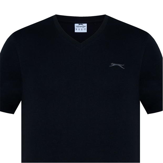 Black - Slazenger - V Neck T Shirt Mens