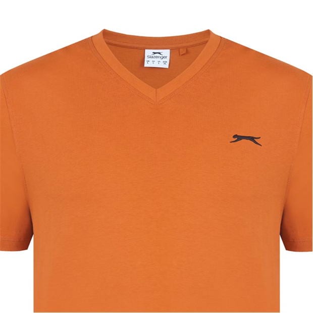 Rust - Slazenger - V Neck T Shirt Mens