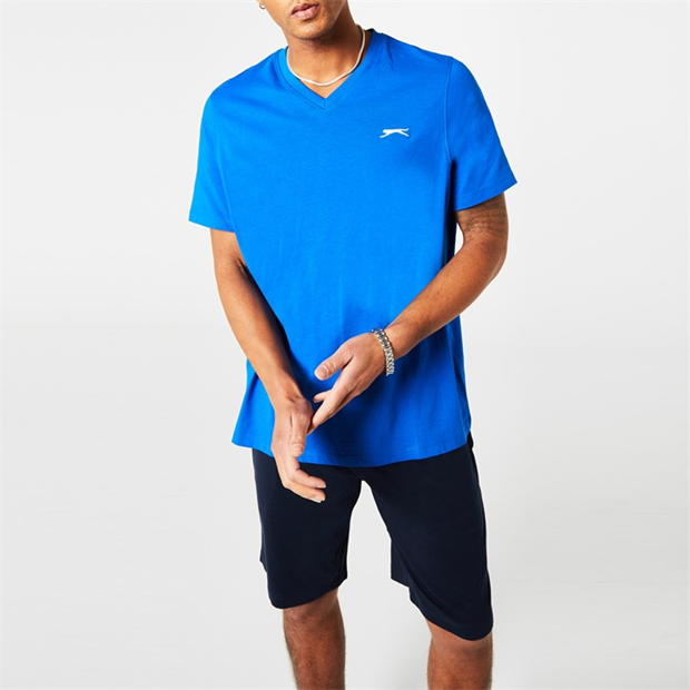 Royal Blue - Slazenger - V Neck T Shirt Mens