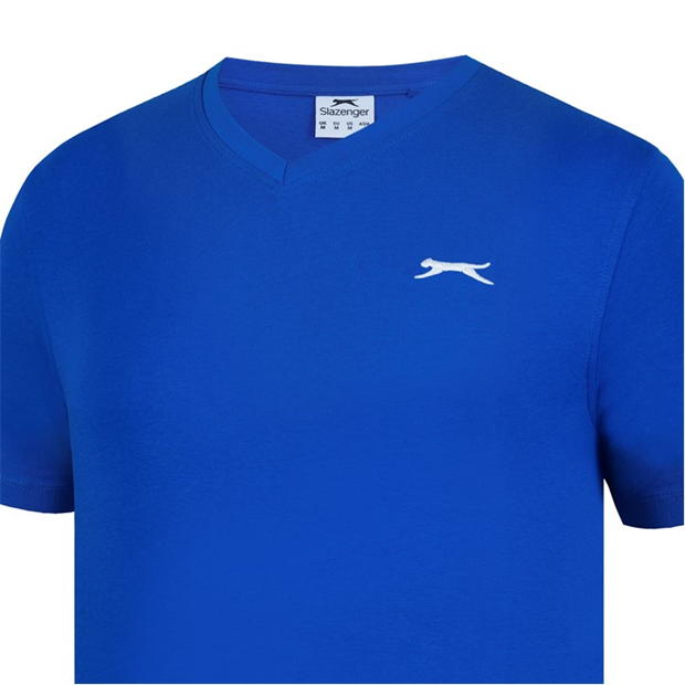 Royal Blue - Slazenger - V Neck T Shirt Mens