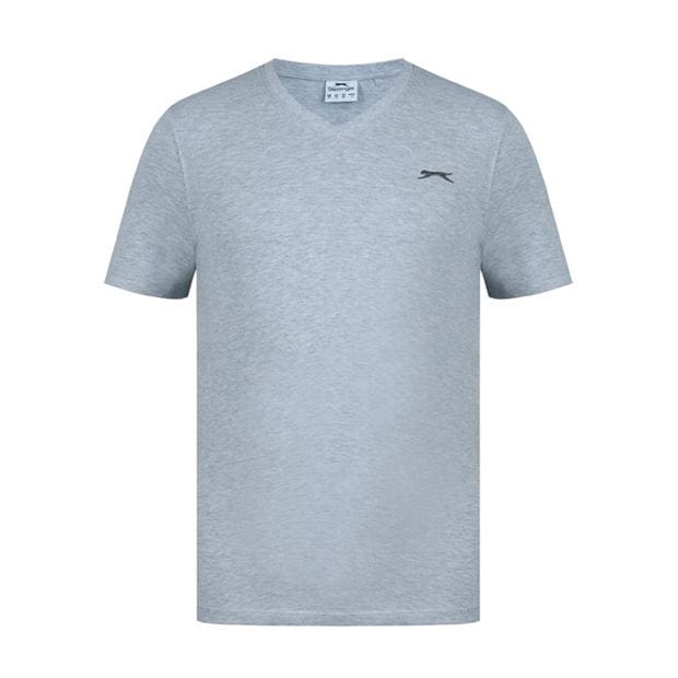 Grey Marl - Slazenger - V Neck T Shirt Mens