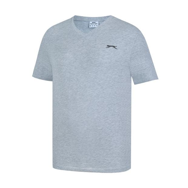 Grey Marl - Slazenger - V Neck T Shirt Mens