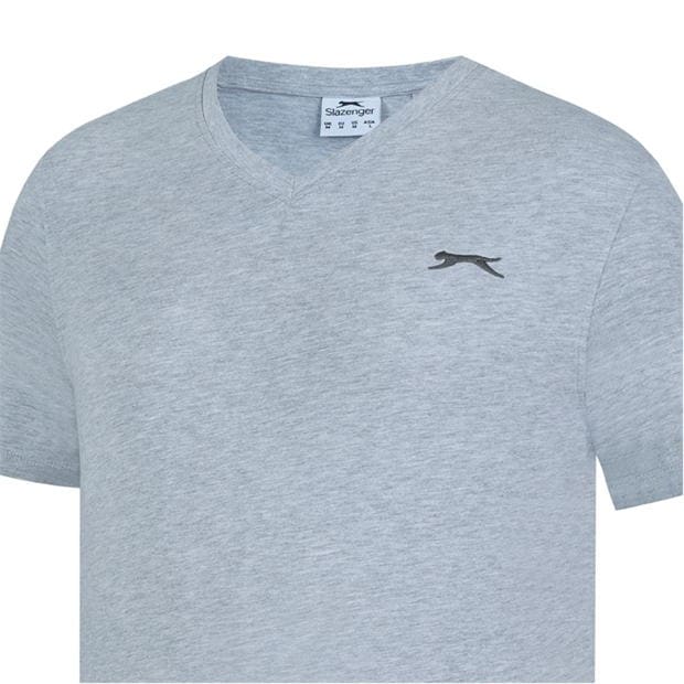 Grey Marl - Slazenger - V Neck T Shirt Mens