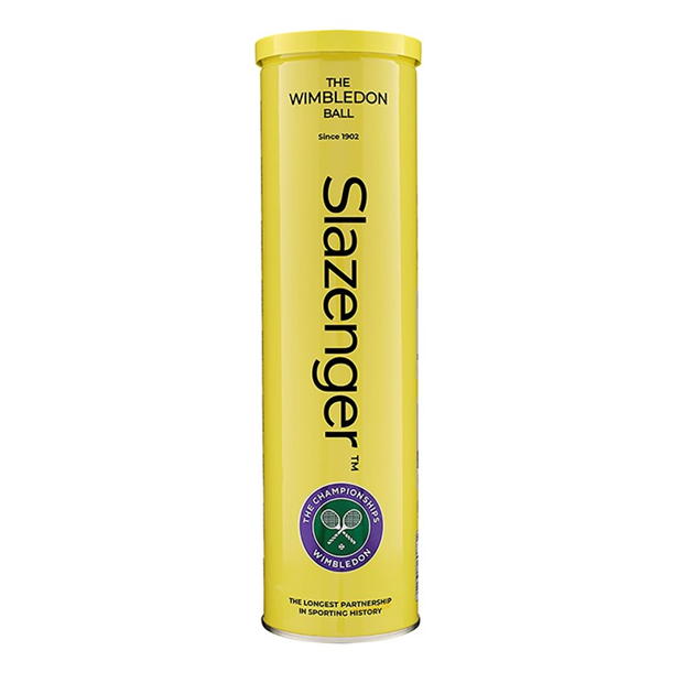 Yellow - Slazenger - Wimbledon Tennis Balls (tube of 4)