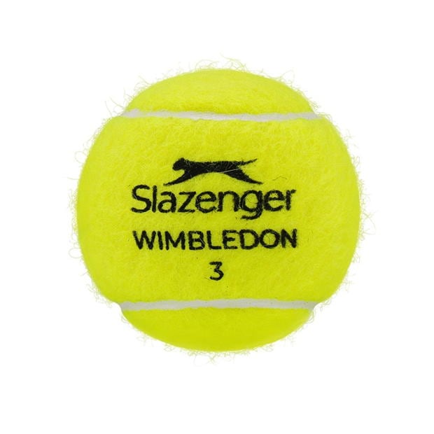 Yellow - Slazenger - Wimbledon Tennis Balls (tube of 4)