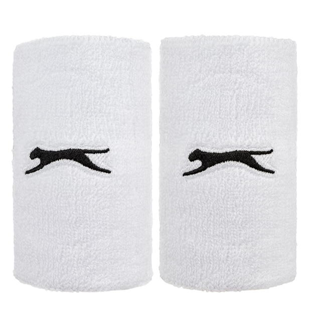 White - Slazenger - 2 Pack Double Wristbands