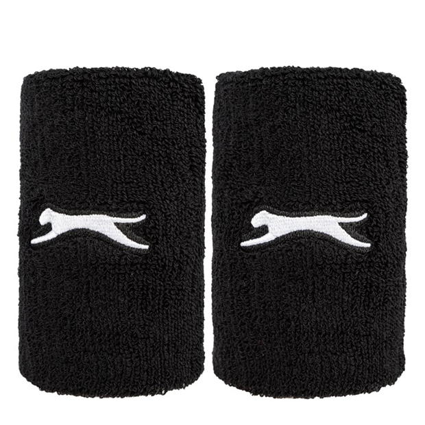 Black - Slazenger - 2 Pack Double Wristbands