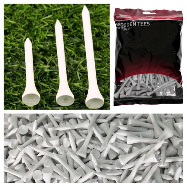 2 3/4 150pk - Slazenger - Wooden Tee Bumper Pack White colour