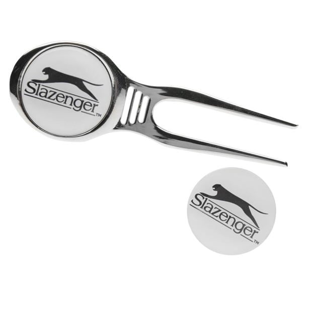 Slazenger - Golf Divot Repair Tool with Magnetic Ball Markers