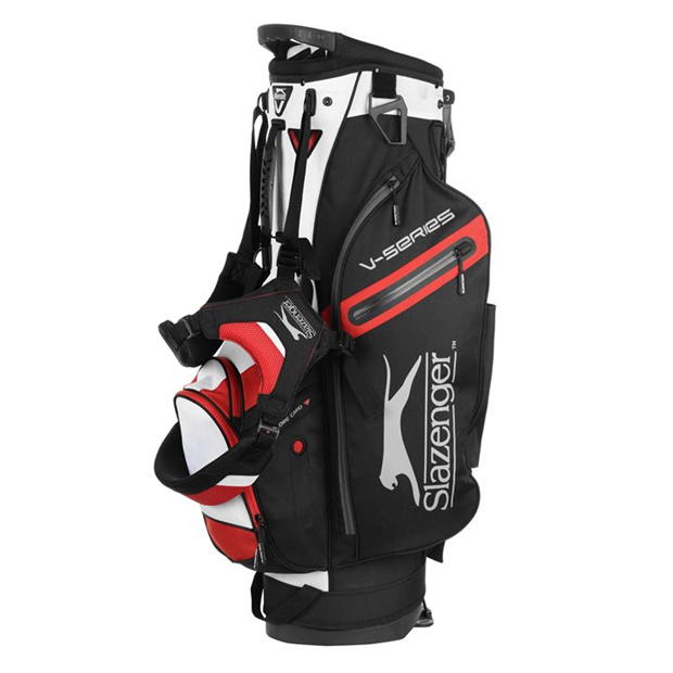 Black/White/Red - Slazenger - V Series Original Golf Stand Bag