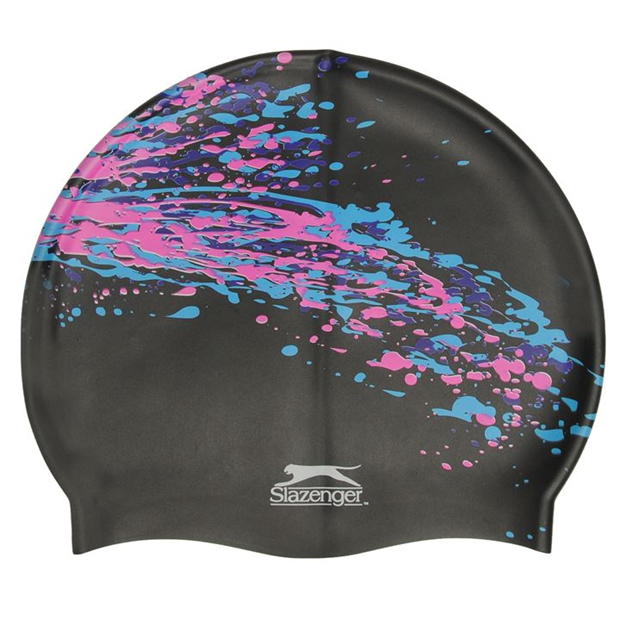 Black/Pink/Blue - Slazenger - Print Swim Cap