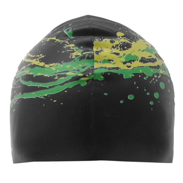 Black/Yell/Grn - Slazenger - Print Swim Cap