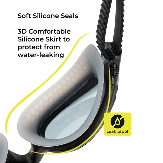 Black - Slazenger - Aero Swimming Goggles for Adults