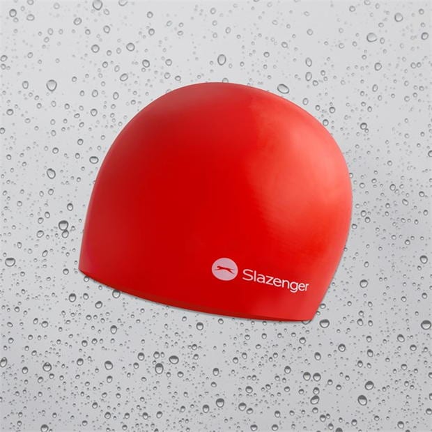 Red/Clear - Slazenger - Junior Silicone Swim Cap