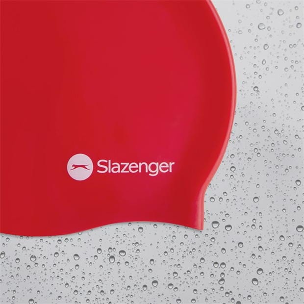 Red - Slazenger - Adults Silicone Swim Cap