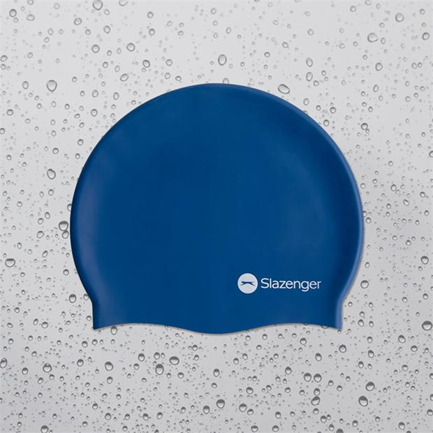 Navy - Slazenger - Adults Silicone Swim Cap