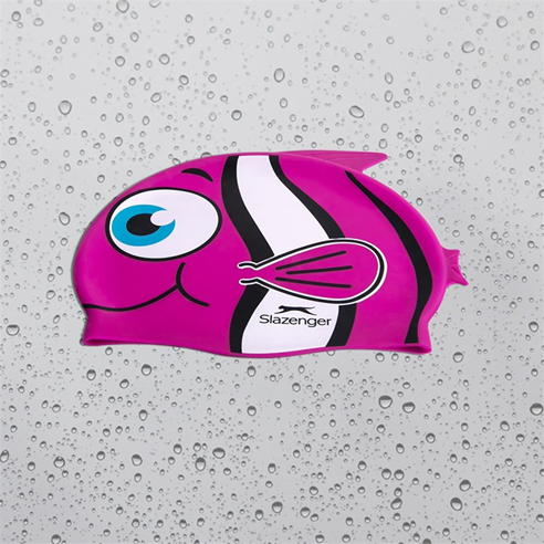 Slazenger - Vibrant Fish Print Kids Swim Cap