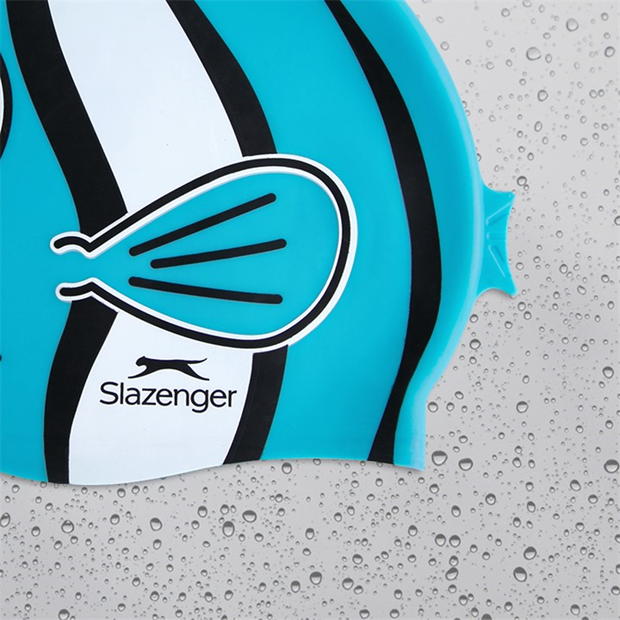 Blue Fish - Slazenger - Vibrant Fish Print Kids Swim Cap