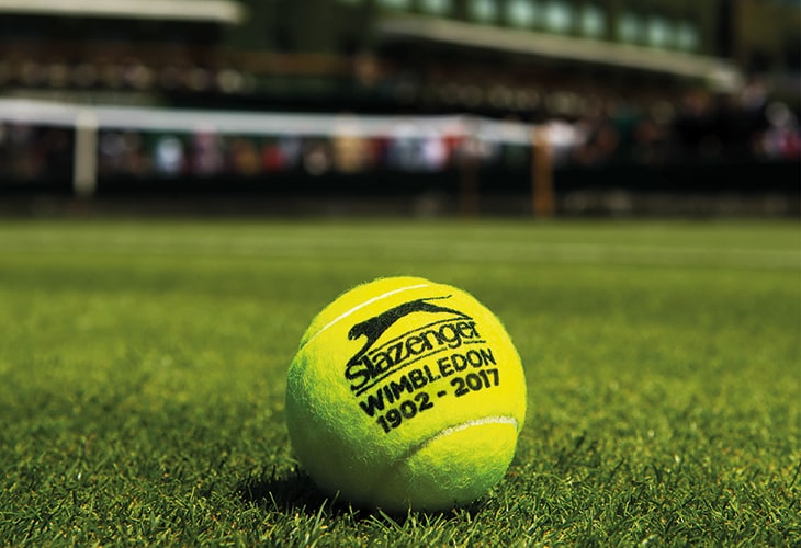 Slazenger shop the wimbledon ball -timeline